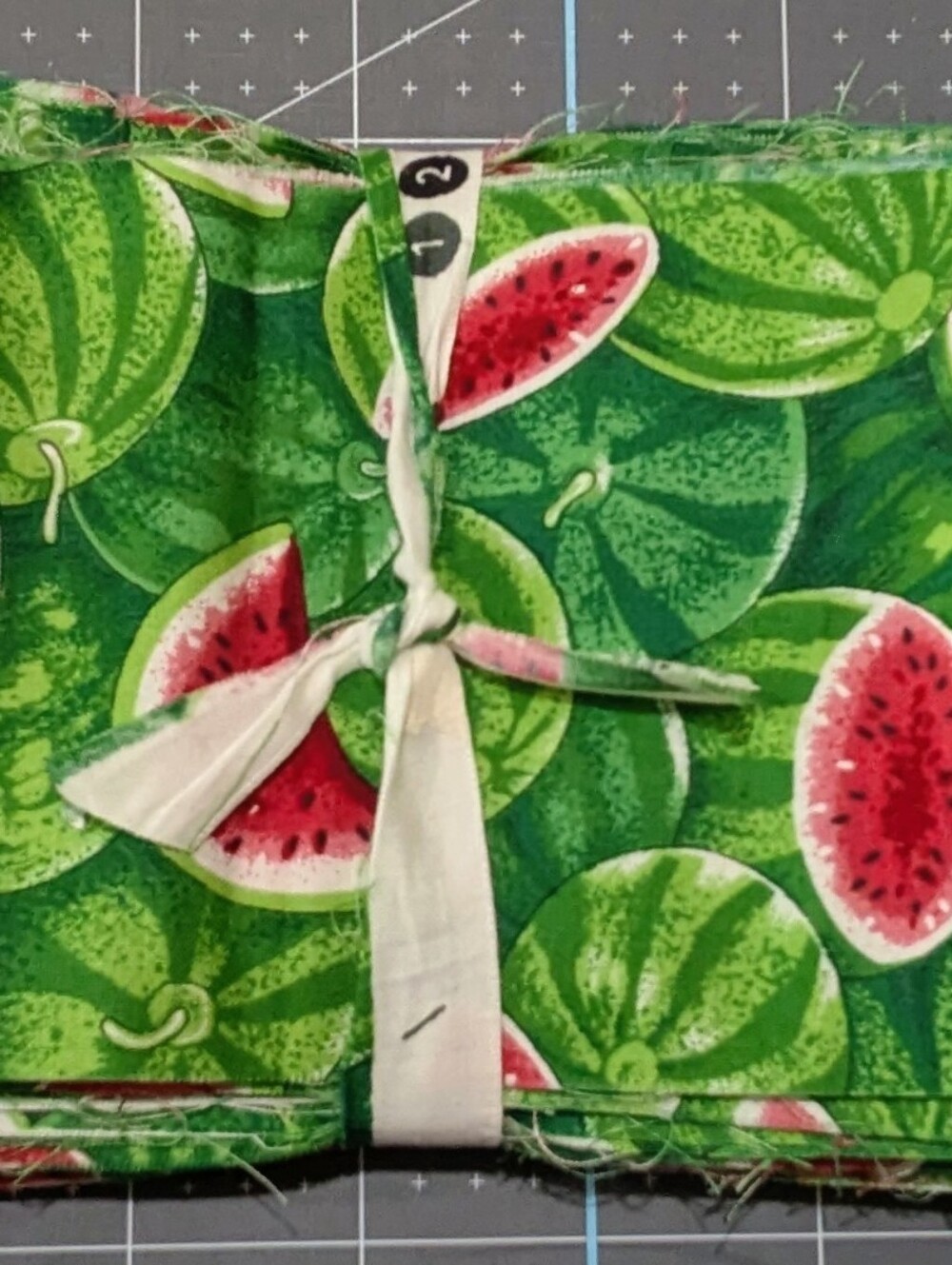 Colorful Realistic Watermelon "Fruit Stand" Theme Cotton Fabric - 4" Wide Strips